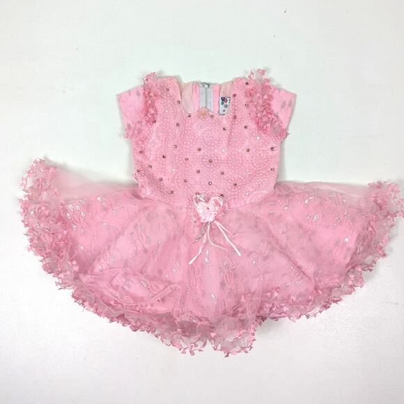 Dress Girls Size 18m Pink Party Sequin Twirly - Picture 1 of 6